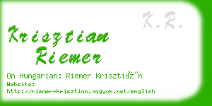 krisztian riemer business card